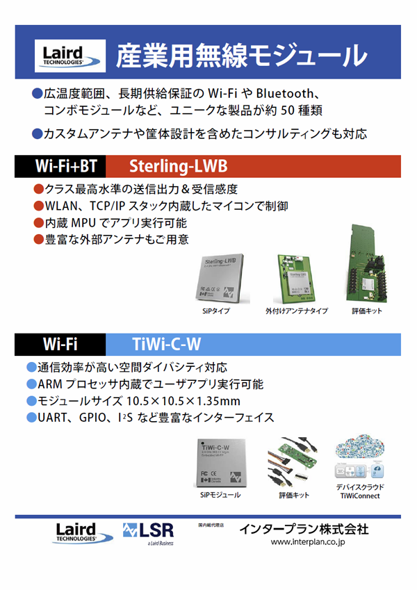 Laird&LSR社産業用無線モジュール